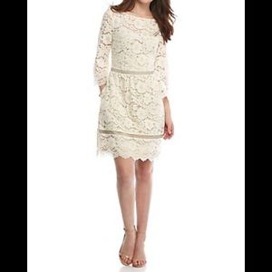 Vince Camuto Flare Sleeve Lace Dress